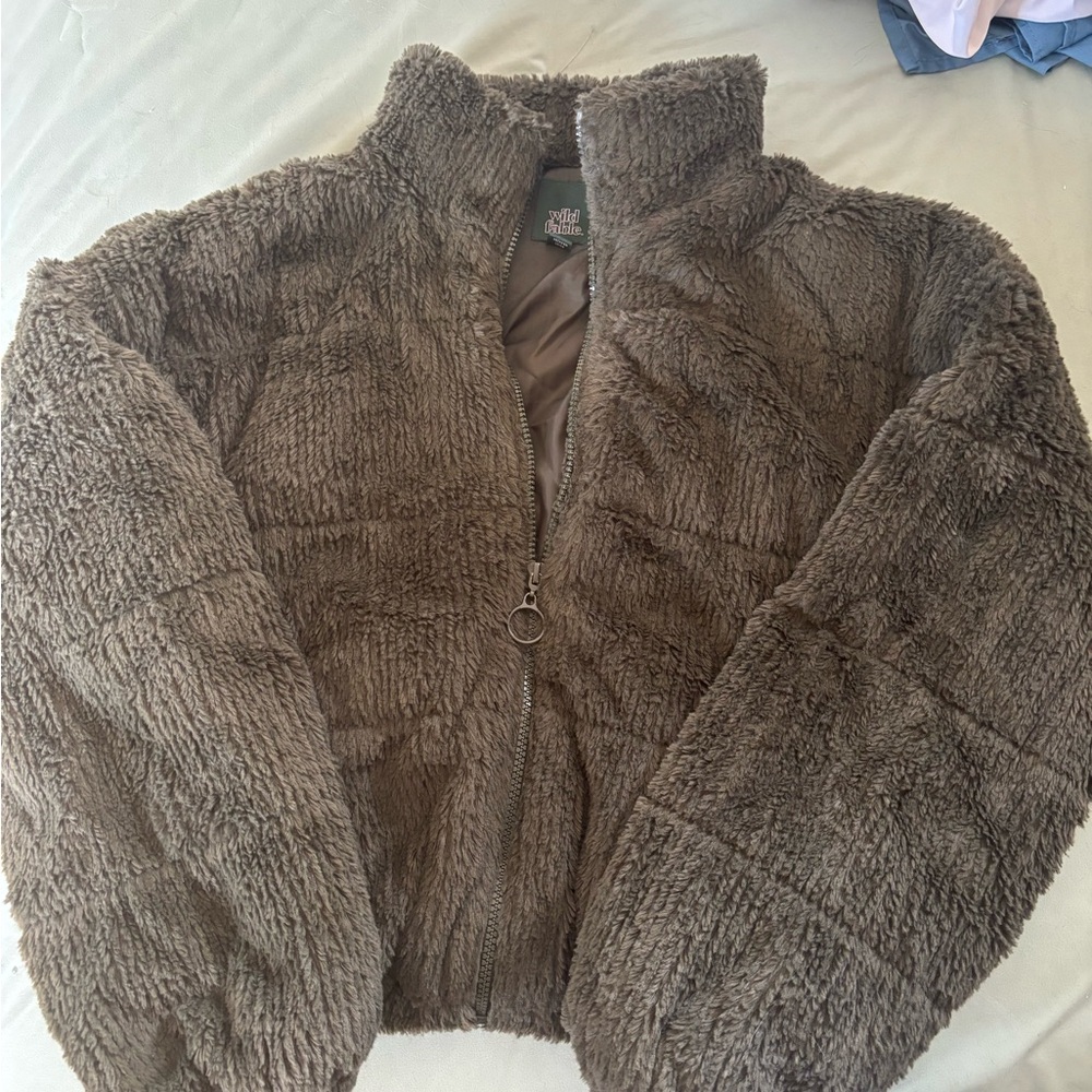Wild Fable grey Faux Fur Jacket